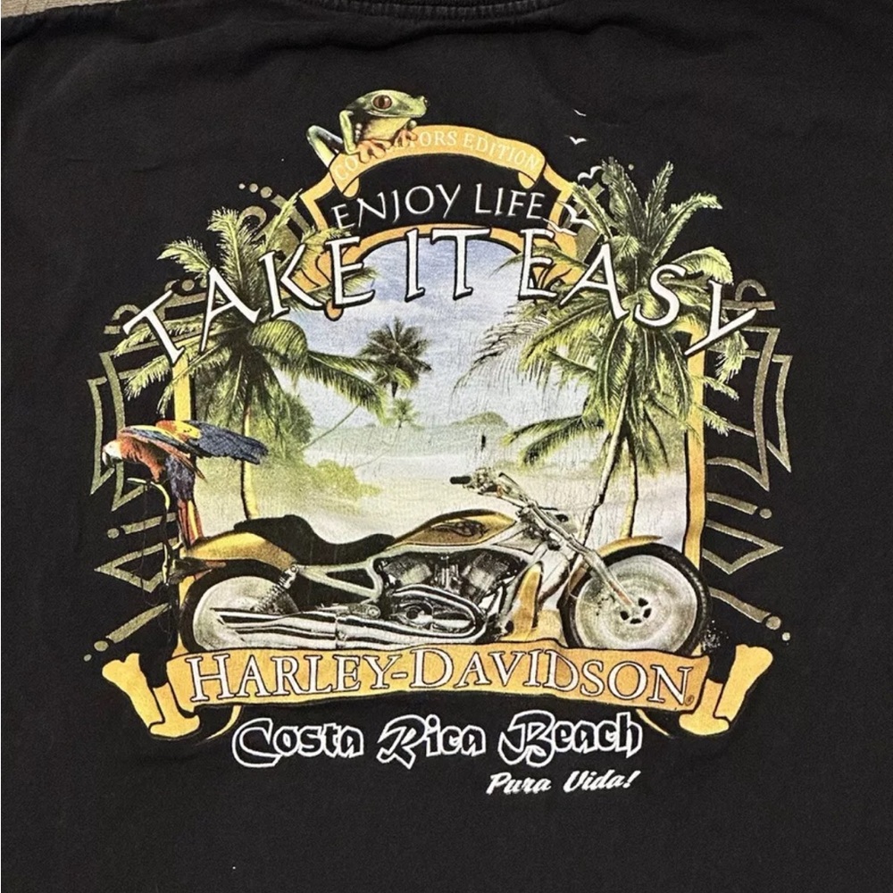 Harley-Davidson Costa Rica Motorcycle Collectors Edition T-Shirt XXL(fits L)